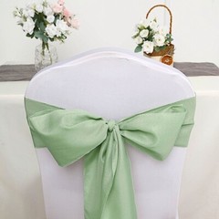 10 Sage Green Polyester CHAIR SASHES Ties Bows Wedding Party Ceremony