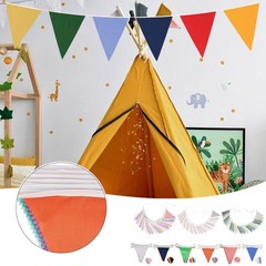 Soft Cotton Bunting Banner With 36 Triangle Flags For Any Event 10M/33 Ft