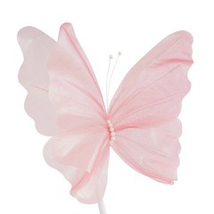 2Pcs Artificial Butterflie Decoration with Standing Base Realistic Wedding Decor