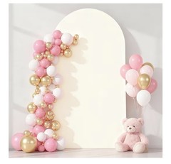 6FT Ivory Arch Cover – Polyester Fitted Wedding Arch Stand Covers Round Top