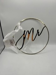 Style Me Pretty Wedding Decor Mr. & Chair Sign Gold Script 11.5″ Inches Diameter