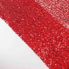 2 RED 8ft x 2ft Sequined Backdrop Curtain with Rod Pockets Wedding Decorations