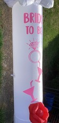 10FT “Bride To Be” LED Inflatable Wedding Backdrop Pillar, White