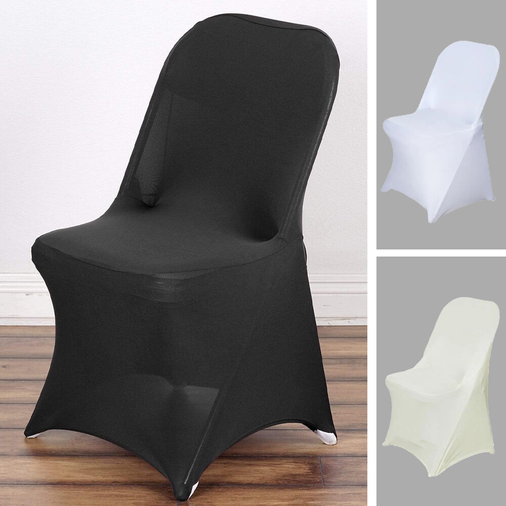 10 pcs Stretch SPANDEX CHAIR COVERS Folding Wedding Party Slipcover Decorations