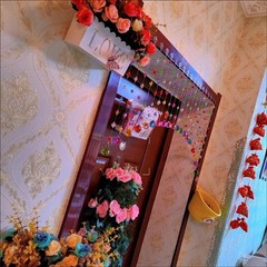 Crystal Beaded Curtain, Multicolor Hanging Door Decoration with Acrylic Balls, R