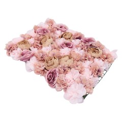 Artificial Silk Rose Flower Wall Panel Wedding Party Backdrop Decoration 23″x15″