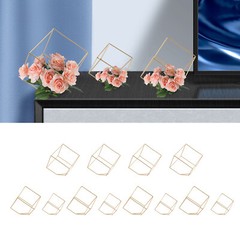 12Pcs Metal Geometric Flower Stand Elegant Gold Wedding Centerpieces Party Decor