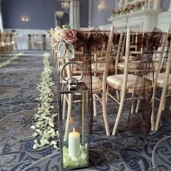 ORGANZA CHAIR COVER BOW SASH WEDDING EVENT DÉCOR PARTY VARIOUS COLOURS