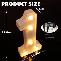 LED Marquee Numbers, Number 1 Light Up Numbers for Party, Small Light Up Lett…