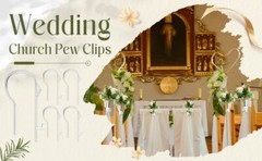 Wedding Church Pew Clips Bulk Heavy Duty Plastic Hooks Clear Chair 36 Pcs