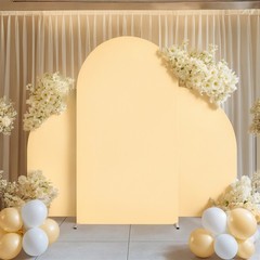 Set Of 3 Wedding Arch Cover Double Sided High Elasticity Arch Backdrop Decor