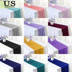 12”×108” Satin Table Runner Wedding Tablecloth Xmas Party Banquet Decoration