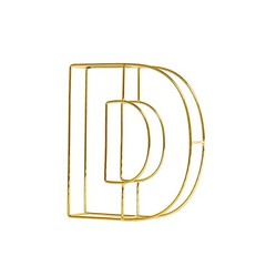 GOLD 8″ tall 3D Metal Wire Letter D Party Wedding Reception Backdrop Supplies
