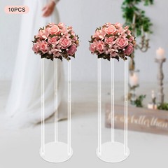 10pcs 80cm Acrylic Artificial Flower Vase Stand Wedding Centerpieces Decoration