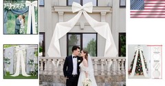 Extra Large White Satin Bow Decoration – 118×28 Inch