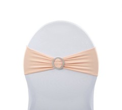 50 Buckle Spandex Stretch Chair Band Sash Bow Blush Soft Pink