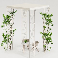 5.9×8.9ft Metal Garden Arbor Wedding Arch Small Outdoor Patio Pergola Trellis