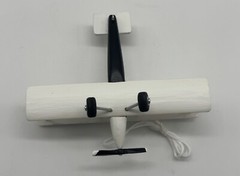 Hanging Airplane, White Black, Nursery Decor, Decorative Wooden Airplane