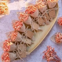 20-Piece set Mini Magnet Dried Flowers Bouquet for Rustic Wedding Favors