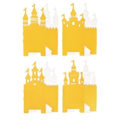 20 Gold Glitter Princess Castle Paper Favor Boxes Wedding Party Events