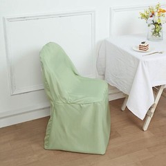 10 Sage Green Polyester FOLDING CHAIR COVERS Wedding Banquet Reception