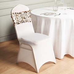 5 GOLD 10″ wide Large Payette Sequined Chair Sashes Party Wedding Decorations