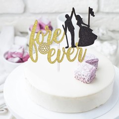 Love Ever Cake Topper for Golf Theme Wedding Party Decorations, Golf Wedding …