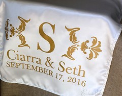 Wedding Table Runner Head Table Sign Wedding Decor Custom Monogram Sign Banner