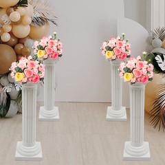 White Roman Pillar Columns Set of 4 European Style Event Decor Model 1607