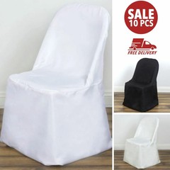 10 Polyester Folding CHAIR COVERS Wedding Banquet Party Slipcover Decorations