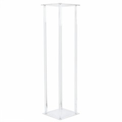 2PCs 60/80cm Acrylic Tabletop Flower Stand Centerpieces Wedding Decor Clear Rack