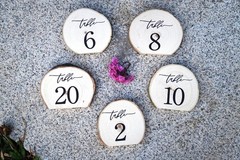 Rainbow Pana Wooden Wedding Table Numbers 1-20, Perfect for Centerpiece, Rece…