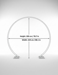 Elegant White Metal Garden Arch 6.5ft Curved Wedding Backdrop Frame
