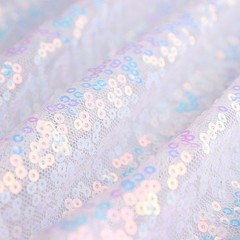 IRIDESCENT BLUE 8 ft x 8 ft Sequined Backdrop Curtain Wedding Party PhotoBooth