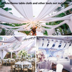 10 PCS Wedding Decoration Ceiling Venue Hanging Chiffon Multiple colors New