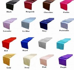 12 PCS 12″x108″ Satin Table Runners Wedding Party Banquet Decoration Made in USA