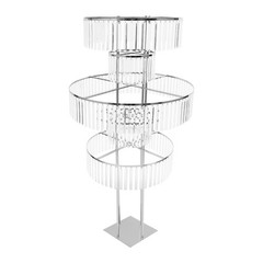 Elegant Wedding Crystal Flower/Cake Pedestal Stands, 61″ (2-Pack) – Party Decor