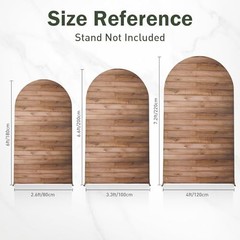 en Arch Backdrop Cover Set of 3, 7.2ft 6.6ft 6ft Vintage 6FT,6.6FT,7.2FT Wood