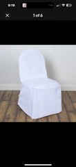 60 Polyester White Chair Covers