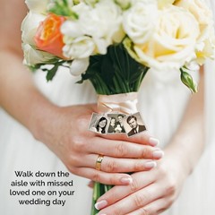 3 PCS Wedding Bouquet Photo Bridal Charms DIY Memorial Picture Brooch Pin Kit