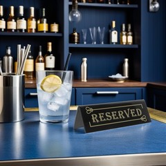 10Pcs Clear Reusable Acrylic Table Signs for Restaurant and Celebration Black