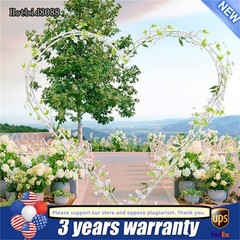 Metal Heart Shaped Wedding Arch Backdrop Stand White for Wedding Ceremony Decor