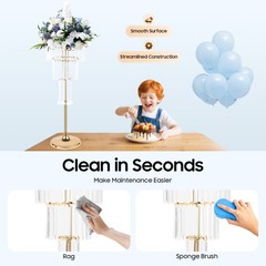 Gold Flower Stand, Wedding Flower Stand, 4 Tier Floor Standing, Countertop Mount