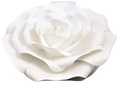 Decor In The Box 15pc Handmade Wedding Paper Flower Set, Fully Assembled (White)