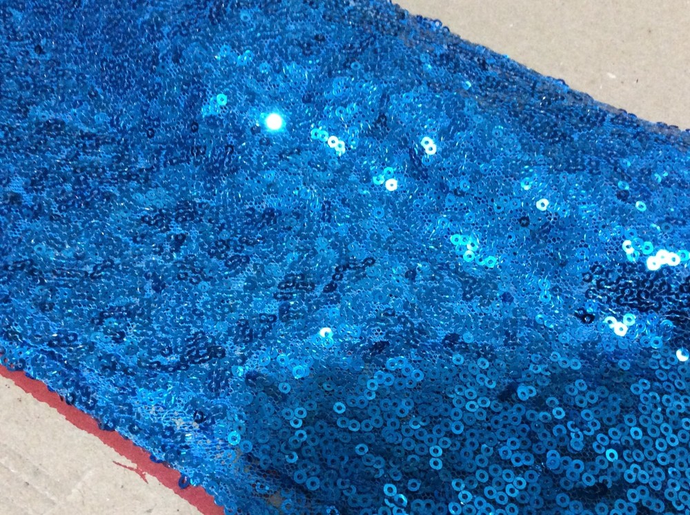 blue glitter sequin table runner wedding anniversary party cake table decoration