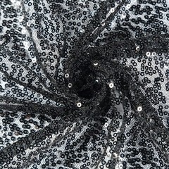 Extra Wide BLACK Premium Sequined Chair Sashes Wedding Party Event Decorations