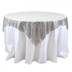 Sequins Table Overlay 54 x 54 inch Sparkly Tablecloth 3 Colors Wedding Cake SALE