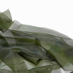 Olive Green Premium Curly Chiffon CHAIRS Covers Cap SASHES Bows Ties Home
