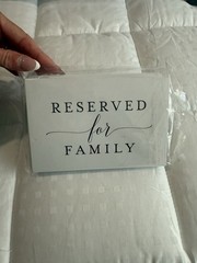 RESERVED for FAMILY Wedding Ceremony Sign Cards – 20-Pack Tent Fold Table Signs