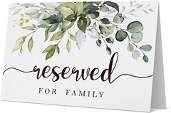 10 Rustic Leaf Reserved Sign – Reserved Table Sign -Table Tent Wedding Sign- Gue